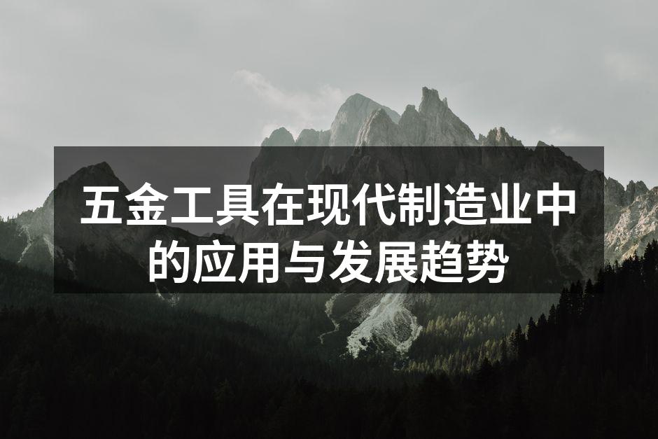 五金工具在现代制造业中的应用与发展趋势